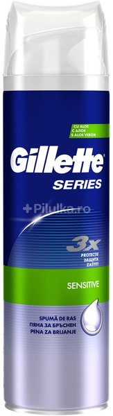 Spuma de ras Series Sensitive, Gillette, 250 ml